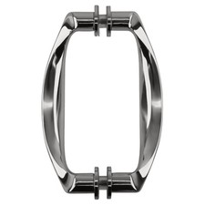 CRL Polished Chrome 6" Sculptural Back-to-Back Pull Handle SSDP6CH