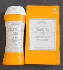 Brazilian Zol Scented Laundry  In-Wash Fragrance Booster  & Dryer Sheets  40ct