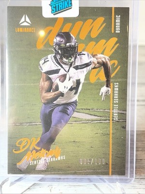 DK METCALF 2021 PANINI LUMINANCE DYNAMIC Orange 008/100 INSERT SEATTLE SEAHAWKS