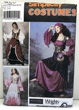 Halloween Costume Simplicity Sewing Pattern 9966 Costume Renaissance 6-12