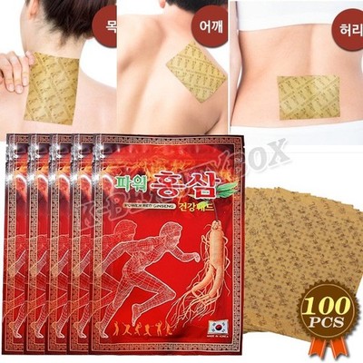 Korean Power Red Ginseng Health Pad Korea Health Patch Energy Pain Relief NEW