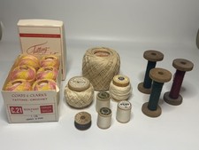 LOT 22 New and used VTG Tatting THREAD Clarks J P Coats some NIB antique spools