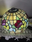 Vintage Floral Tiffany Style Stained Glass Lamp Shade Only Multicolor Mosaic