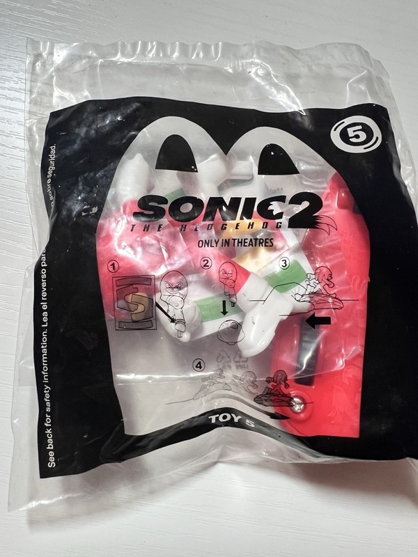 NEW 2022 McDonald's Sonic 2 The Hedgehog Knuckles Happy Meal Toy NIP #5