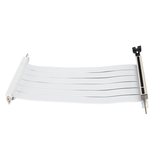 (White)PCIE 3.0 X16 GPU Riser Cable High Speed Flexible Right Angle PCI-E Port - Afbeelding 9 van 12