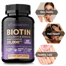 Biotin Collagen & Keratin 25,000mcg - Hair, Skin, Nails, Bone and Joint Health