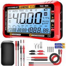 Digital Multimeter Tester,4000 Counts Voltage 613 Red Large Screen
