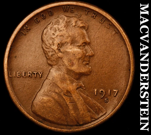 1917-S Lincoln Wheat Cent- Extra Fine Better Date No Reserve #J4071