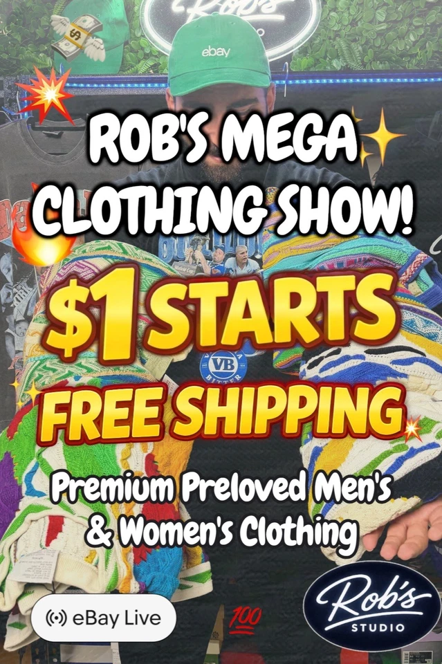 FREE SHIPPING! $1 STARTS! MENS & WOMENS PRELOVED CLOTHING 🔥