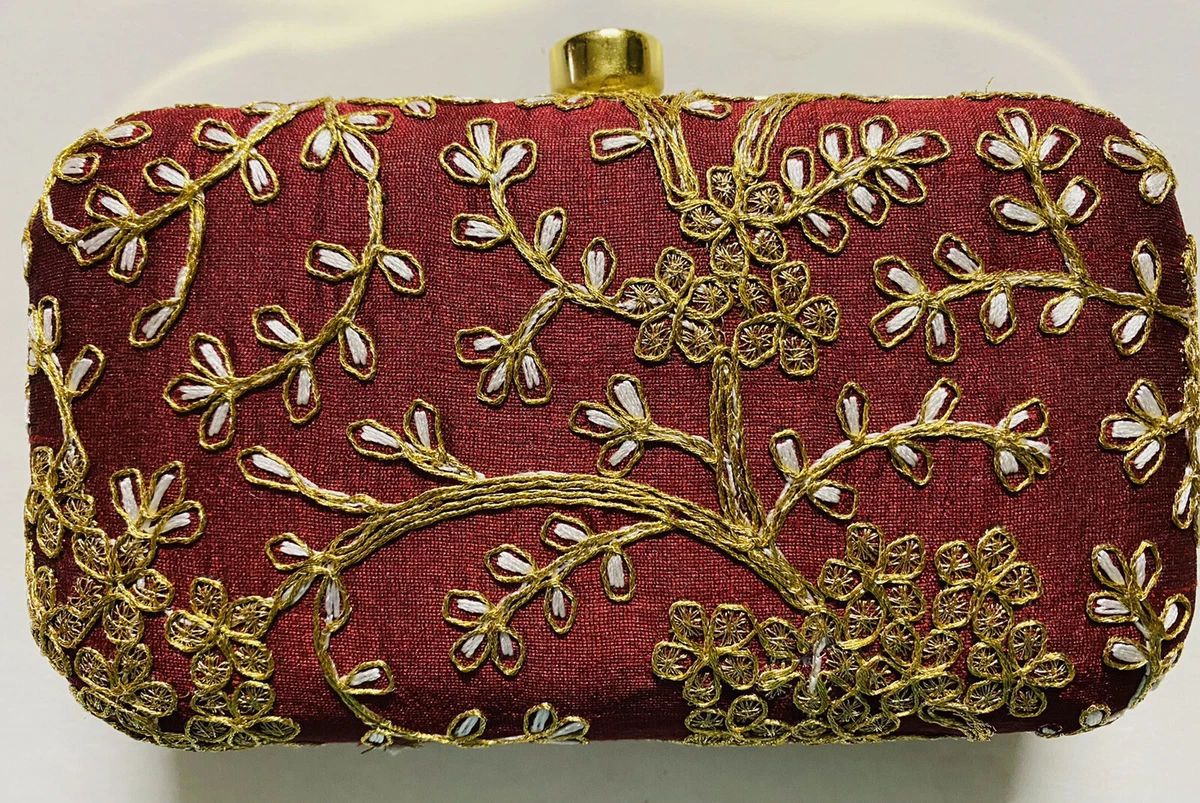 Buy Red Silk Clutch (Handbag) for INR1149.50 | Biba India