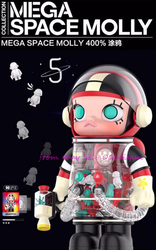 Perfect Pop Mart Space Molly Mega Graffiti 400% Action Perfect Pop Mart Space Molly Mega Graffiti 400% Action