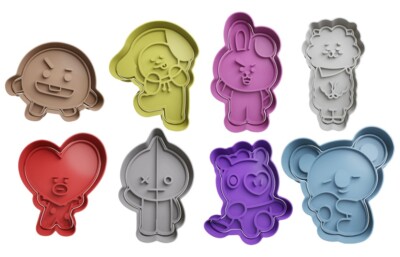 BTS BT21 Ausstechformen + Einsatz - ca. 8cm