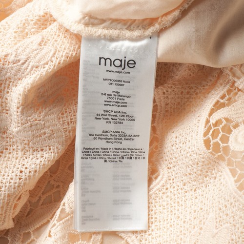 Maje Women's Blouse Size 1 Lace MFPTO00355 - Picture 9 of 11