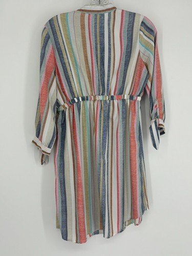 Abito Camicia Donna Hint of Blush Multicolore Righe Maniche Lunghe Taglia S - Foto 7 di 10