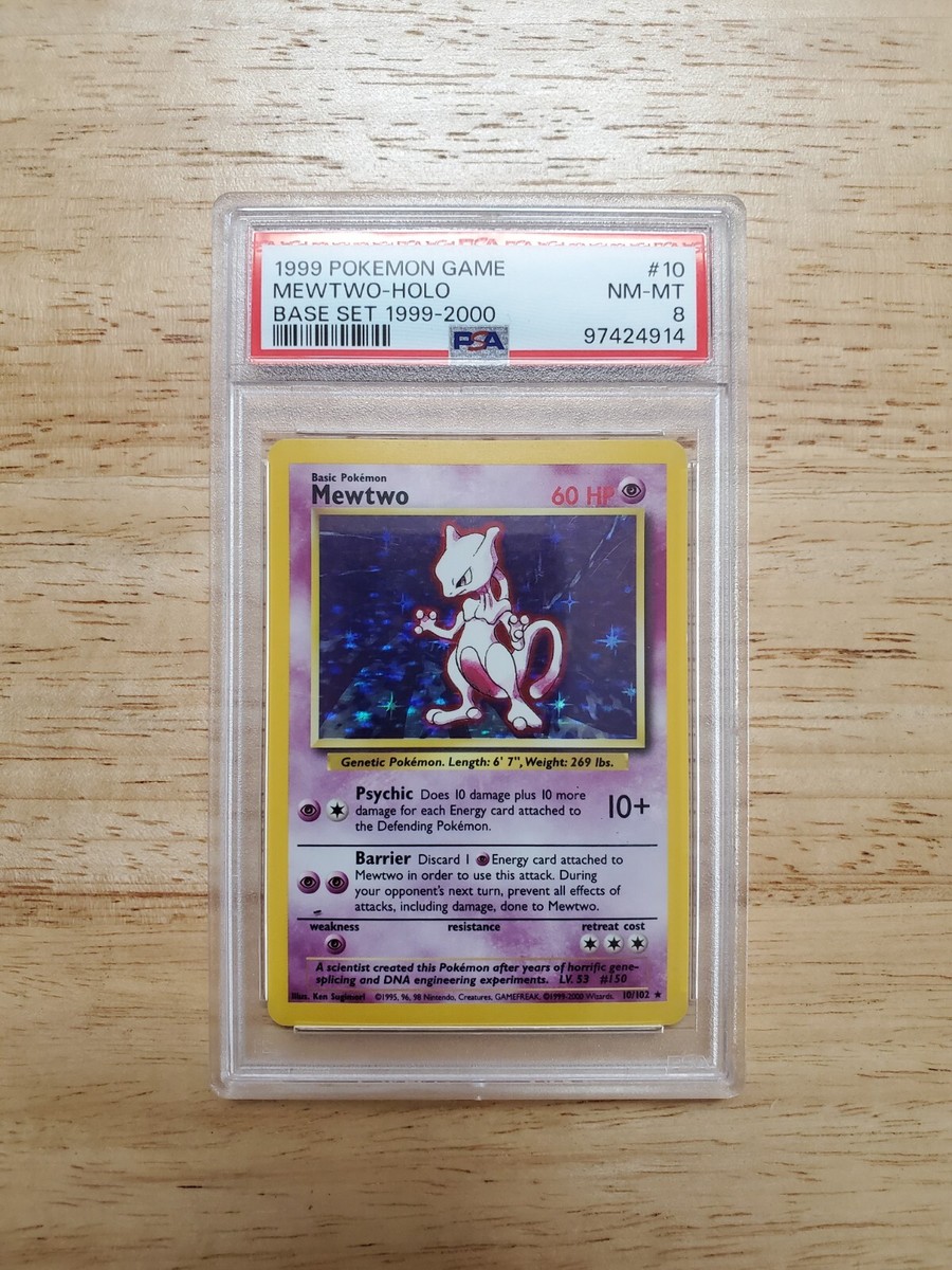 Pokemon PSA 8 NM-MINT 1999 Mewtwo Base Set 1999-2000 4th
