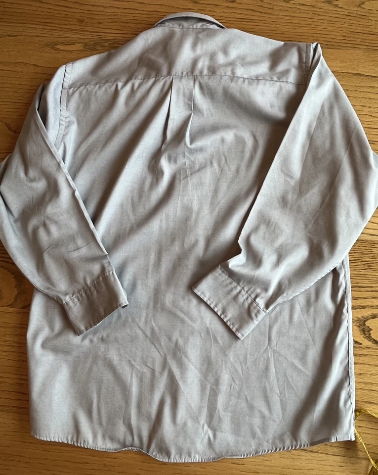 Camisa de manga larga gris con botones Etienne Aigner para hombre talla 16,5 32-33 Foto 3 de 4