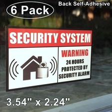6 Home Security Burglar Alarm System Window Door Warning Vinyl Sticker Decal 6 Home Security Burglar Alarm System Window Door Warning Vinyl Sticker Decal