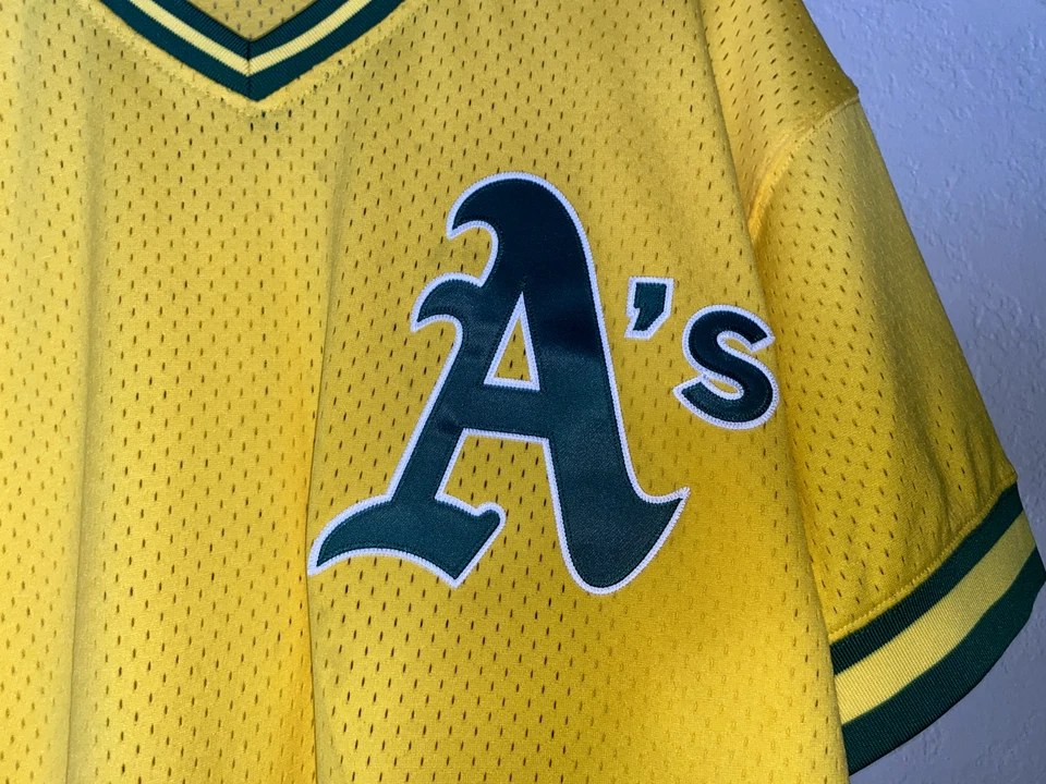 Camiseta de béisbol Mitchell & Ness Mesh BP Rickey Henderson #35 Oakland A's 2XL 52 Foto 2 de 4