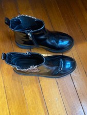 Nine West Girls Black Boots with Cheetah 3