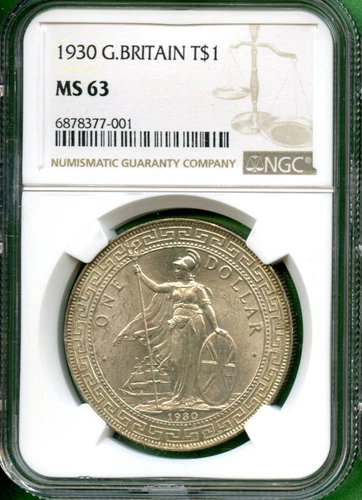 1930   GREAT BRITAIN  TRADE DOLLAR   NGC MS 63