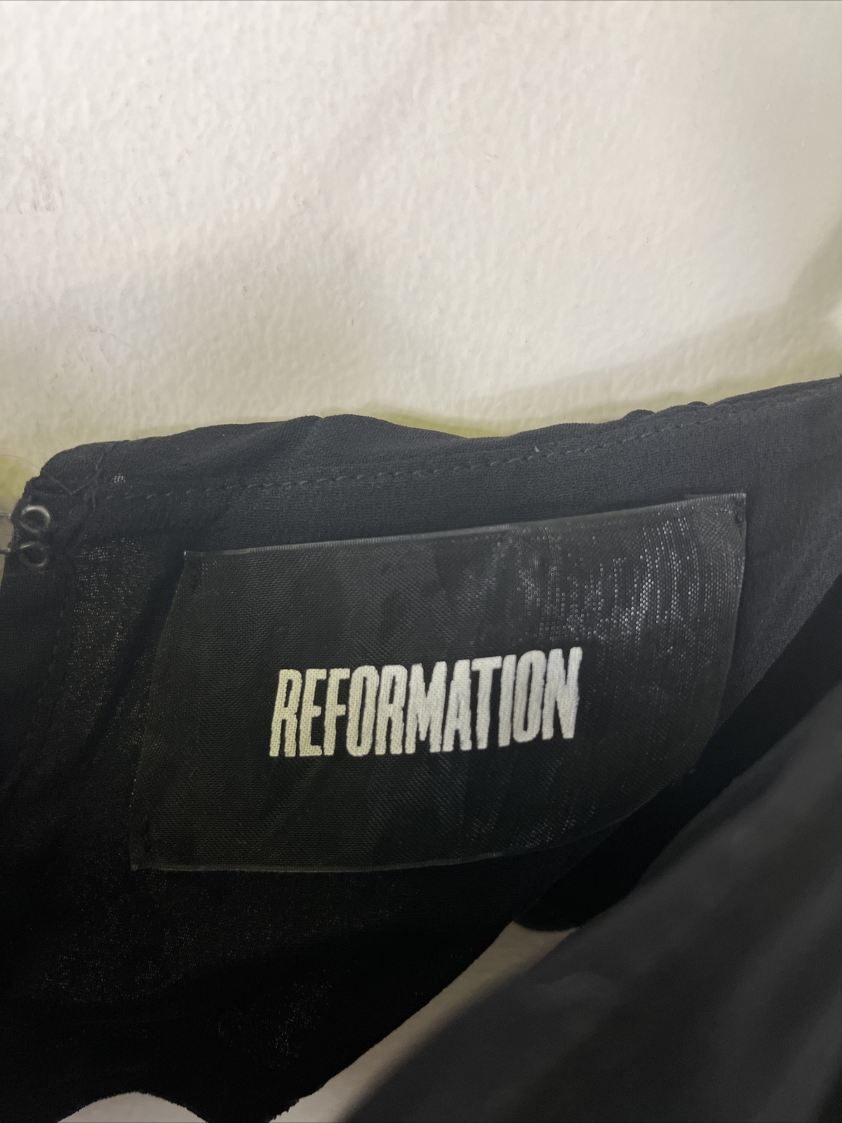 Reformation Black Crop Top Camisole Shirt double … - image 2