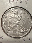 1875 Seated Liberty Half Dollar Choice Original Fine