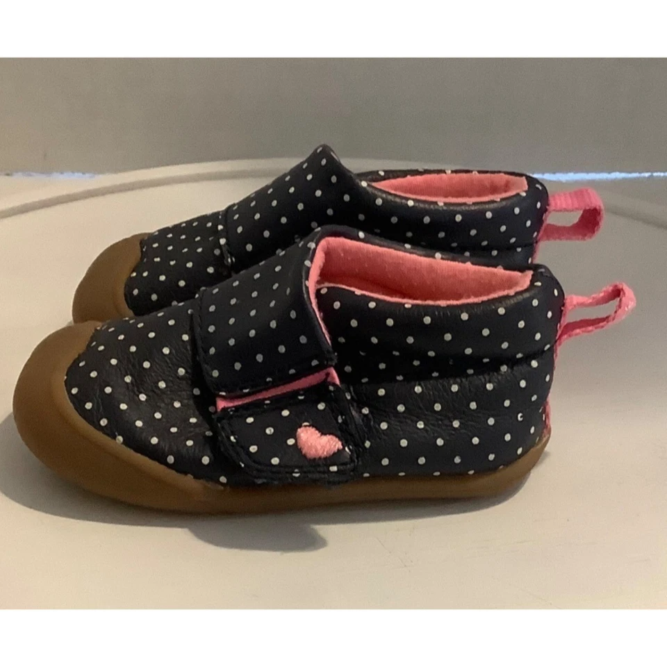 Zapato Carter's ABBY Every Step Mezcla Cuero Rastreo Infantil Bebé Niña 3 Lunares Foto 2 de 4