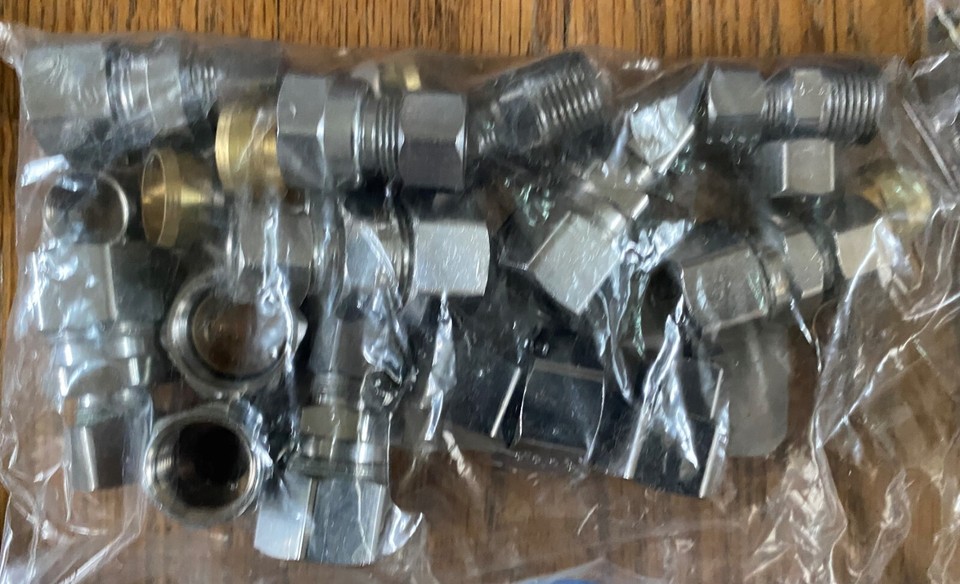 Large Lot of Plumbing Fittings, Copper and Brass, Valves, Couplers, Etc
