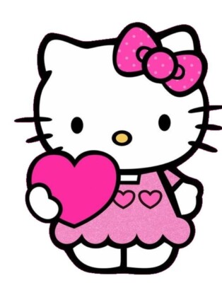 Hello Kitty Essbar Fabel Mädchen Katzen Tortenaufleger Torte Geburstag + TEXT