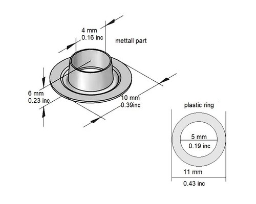 Eyelets Set 50 pc Solid mettal Fastener PressStud Garment Leather Craft/Clothing - Picture 6 of 9