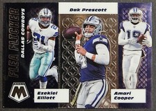 2020 Panini Mosaic Flea Flicker #FF5 Elliott Dak Prescott Cooper Dallas Cowboys