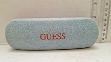 GUESS BLUE DENIM SUNGLASSES EYEGLASS HARD CASE 6 INCH