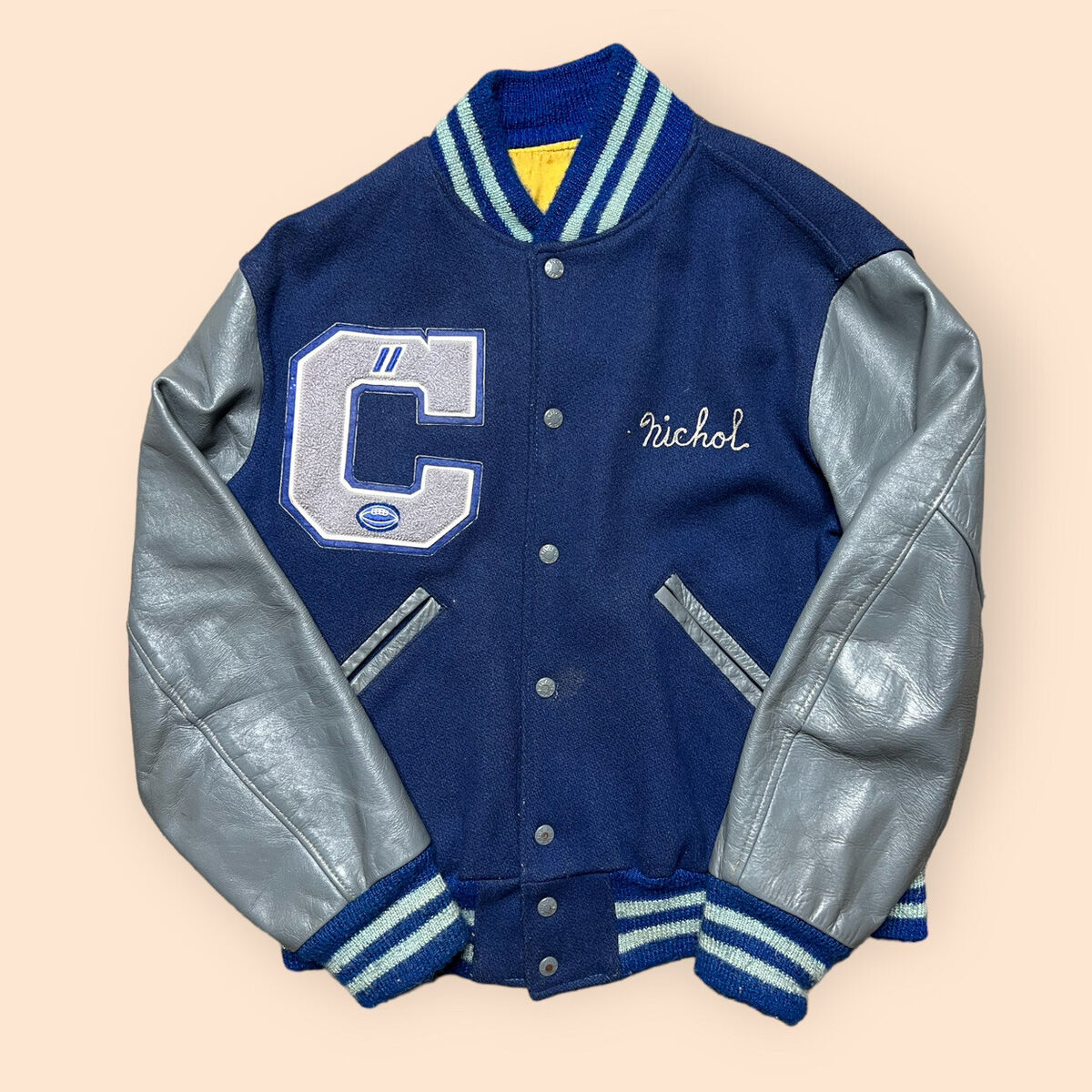 Vintage Center High Varsity Letterman Jacket 1970s Kaye Bros Vintage Center High Varsity Letterman Jacket 1970s Kaye Bros