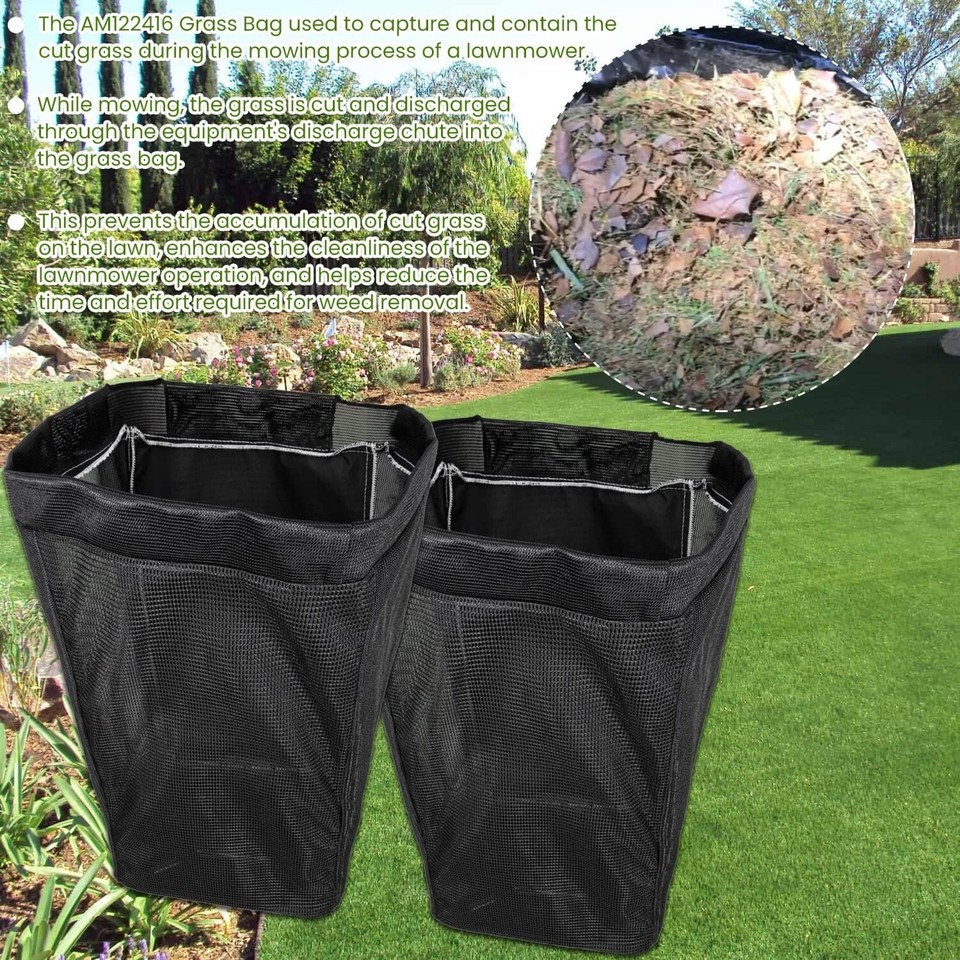 Sacchi Per Erba Compatibili John Deere - Set Di 2, Per Trattori Sabre, D100-D155, Motori Kawasaki