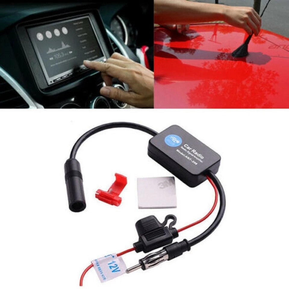 Antenna Signal Amplifier Booster 12V Universal Automobile Car FM/AM Radio Stereo - Image 4 of 4