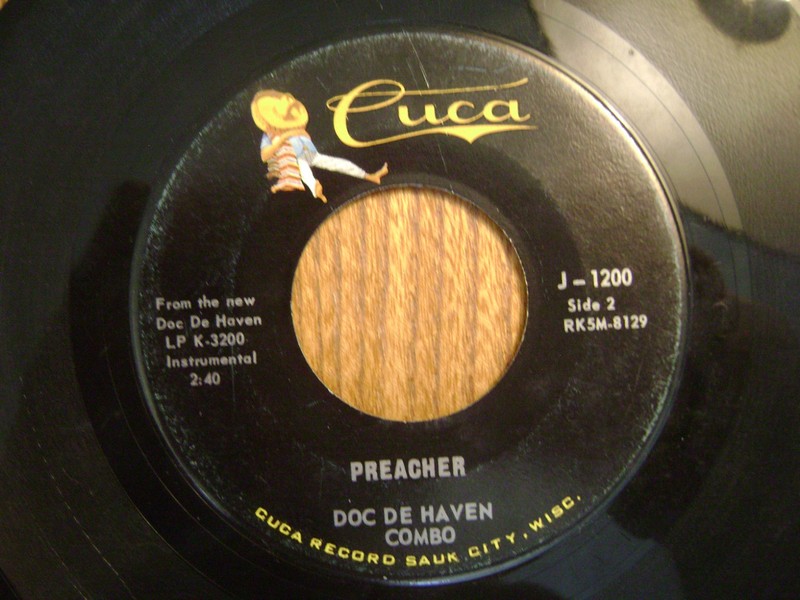 CUCA 45 RECORD/ DOC DEHAVEN/ WHAT'S NEW/ PREACHER/ J-1200/ VG CONDITION/ JAZZ