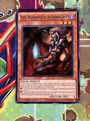 Yugioh Alich, Malevranche Of The Burning Abyss NECH-EN083 Single | eBay