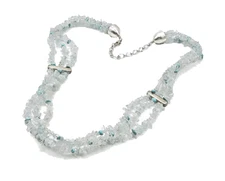 DTR JAY KING 925 Silver  Vintage Turquoise & Aquamarine Chain Necklace  NE2996