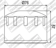 Champion Piaggio 500 Beverly Cruiser 500 2011 2012 2013 2014 OIL FILTER COF084