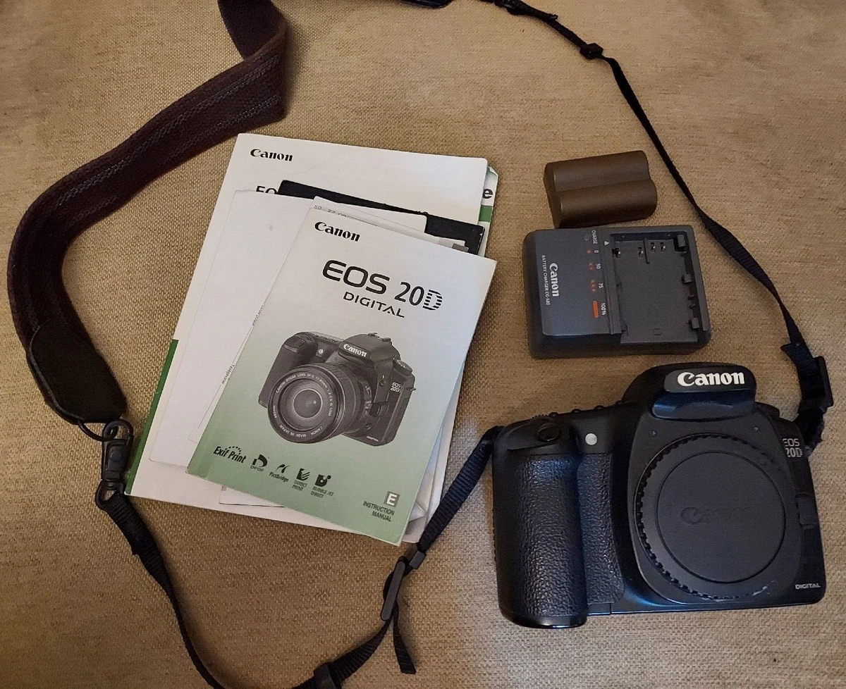 Canon EOS 20D 8.2 MP Digital SLR Camera Body Only Batteries and Chargers