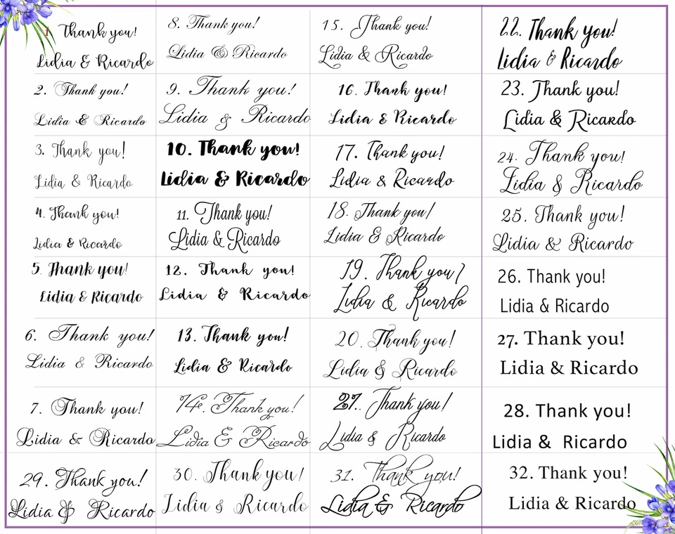 Etiquetas de botellas de agua personalizadas moradas, etiquetas de botellas de agua boho para bodas Foto 2 de 2