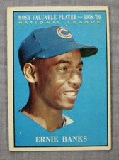 Ernie Banks NL Most Valuable Player Chcago Cubs HOF 1961 Topps Baseball #485