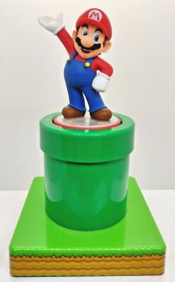 SUPER MARIO BROS Amiibo & GREEN WARP PIPE STAND BASE DISPLAY