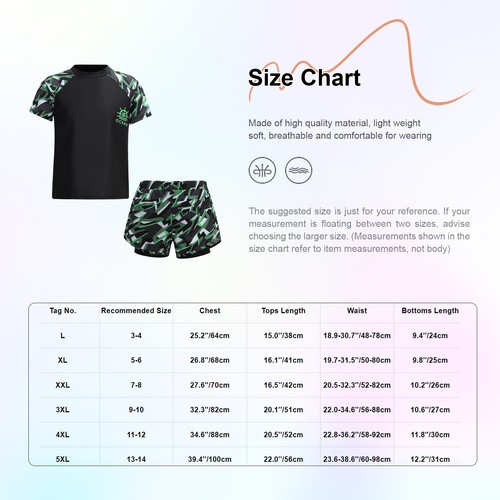US Kids Boys Swimsuit Breathe Bathing Suit Summer Swimwear Outfits Athletic Soft - Picture 83 of 98