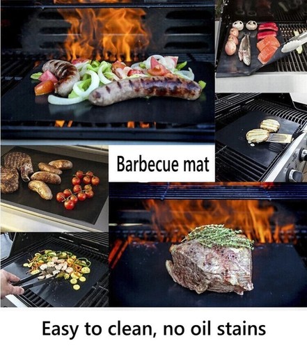 10x Alfombrilla antiadherente para parrilla de barbacoa forros para horno hoja de teflón cocina hornear almohadilla reutilizable - Imagen 6 de 10