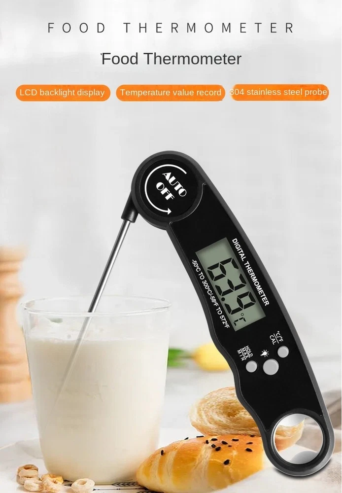 Folding Meat Thermometer Electronic Barbecue Thermometer Home Bottle Opener