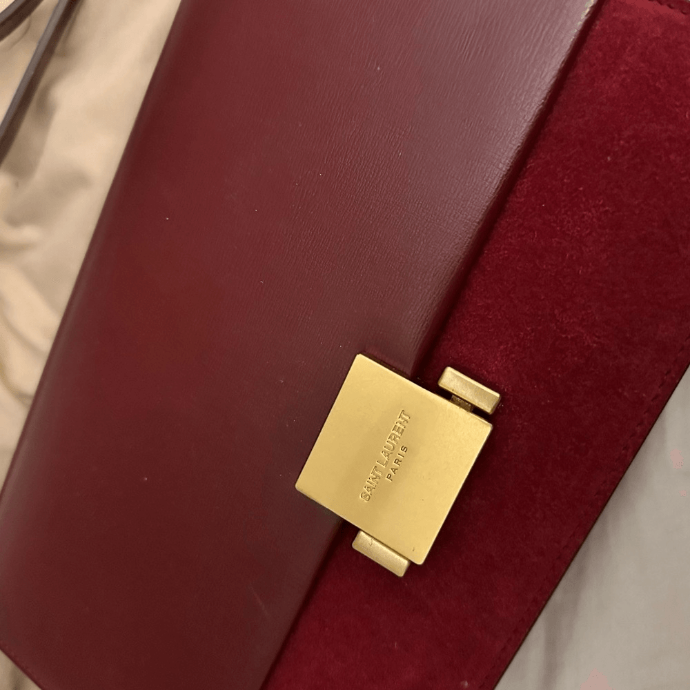 Tracolla Saint Laurent Bellechasse bordeaux usata in ottime condizioni originale