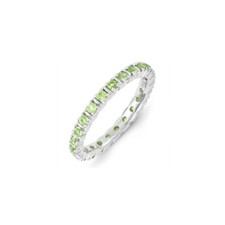 Sterling Silver Stackable Expressions Peridot Ring