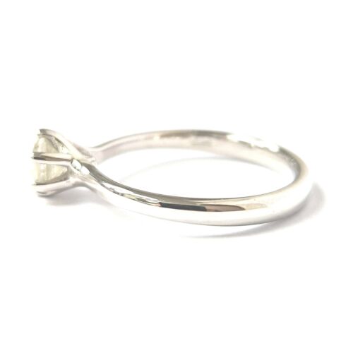 18ct White Gold Diamond Solitaire Ring Round Cut 0.40ct Size M Hallmarked 3g - Picture 5 of 23