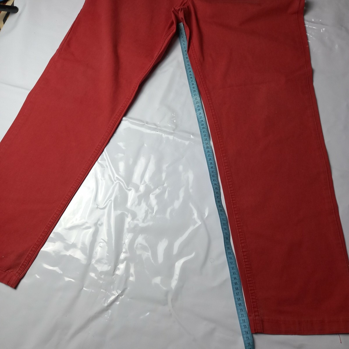 Burberry London Men's Red 100% Cotton 5Pockets Jeans Pants Size 46